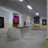 Adult video pink - 140 x 100 cm. Limited edition linoleumstryk af Marta Banaszak ADULT VIDEO linocut_detail