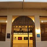 Adult video pink - 140 x 100 cm. Limited edition linoleumstryk af Marta Banaszak ADULT VIDEO linocut_exhibition