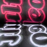 Adult video pink - 140 x 100 cm. Limited edition linoleumstryk af Marta Banaszak ADULT VIDEO linocut_printing process