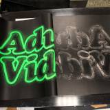 ADULT VIDEO linocut_printing process