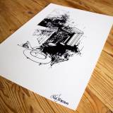 Arkitektoniske Tegninger #2 | Kunsttryk, Gliceé | Ola Juliussen | Beauton Art Gallery kunsttryk, gliceé, abstrakte, geometriske, monokrome, arkitektur, mønstre, sorte, hvide, blæk, papir, abstrakte-former, arkitektoniske, sort-hvide, bygninger, Køb original kunst af den højeste kvalitet. Malerier, tegninger, limited edition kunsttryk & plakater af dygtige kunstnere.