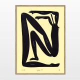 Yoga III | Plakater-posters-kunsttryk, Giclee-tryk | Mormor | Beauton Art Gallery plakater-posters-kunsttryk, giclee-tryk, børnevenlige, figurative, grafiske, illustrative, monokrome, pop, kroppe, tegneserier, humor, bevægelse, mennesker, beige, sorte, blæk, papir, sjove, samtidskunst, dansk, dekorative, design, interiør, bolig-indretning, moderne, moderne-kunst, nordisk, plakater, tryk, skandinavisk, Køb original kunst og kunstplakater. Malerier, tegninger, limited edition kunsttryk & plakater af dygtige kunstnere.