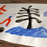 Hold Your Hopes | Tegninger, Akvarel-malerier, Collager | Emilie Aastrup | Original akvarel tegning og collage af Emilie AastrupTegningen er ikke indrammet | Beauton Art Gallery tegninger, akvarel-malerier, collager, æstetiske, farverige, børnevenlige, grafiske, illustrative, minimalistiske, botanik, tegneserier, natur, mennesker, sorte, blå, røde, akryl, papir, akvarel, smukke, dansk, dekorative, design, skov, interiør, bolig-indretning, moderne, moderne-kunst, nordisk, plakater, flotte, skandinavisk, træer, Køb original kunst og kunstplakater. Malerier, tegninger, limited edition kunsttryk & plakater af dygtige kunstnere.