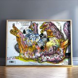 plakater-posters-kunsttryk, giclee-tryk, farverige, børnevenlige, figurative, grafiske, illustrative, dyreliv, tegneserier, børn, husdyr, kæledyr, vilde-dyr, orange, lillae, violette, hvide, gule, blæk, papir, katte, samtidskunst, sød, dansk, dekorative, design, interiør, bolig-indretning, moderne, moderne-kunst, nordisk, plakater, tryk, skandinavisk, Køb original kunst og kunstplakater. Malerier, tegninger, limited edition kunsttryk & plakater af dygtige kunstnere.