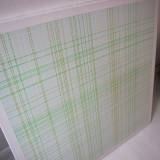 Inside / Outside 17 | Malerier | Kirsten Rotbøll Lassen | Beauton Art Gallery malerier, abstrakte, geometriske, grafiske, minimalistiske, arkitektur, mønstre, grønne, hvide, akryl,  bomuldslærred, abstrakte-former, arkitektoniske, terninger, kubisme, dansk, design, interiør, bolig-indretning, moderne, moderne-kunst, nordisk, skandinavisk, Køb original kunst og kunstplakater. Malerier, tegninger, limited edition kunsttryk & plakater af dygtige kunstnere.