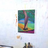 Stevnsgade | Malerier | Rafael Guerrero Céspedes | Beauton Art Gallery malerier, æstetiske, nordisk, landskab, eskspressionisme, Scandinavisk, botanik, stemninger, forår, natur, årstider, gule, pink, grønne, lillae, blå,  bomuldslærred, olie, atmosfære, smukke, samtidskunst, træer, dag, dekorative, urban, lodret, moderne-kunst, naturlig, naturealistiske, udendørs, sceneri, sommer, symbolsk, rolige, vilde, københavn, Køb original kunst og kunstplakater. Malerier, tegninger, limited edition kunsttryk & plakater af dygtige kunstnere.