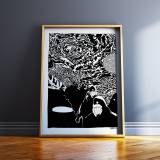 plakater-posters-kunsttryk, giclee-tryk, grafiske, illustrative, monokrome, portræt, tegneserier, bevægelse, natur, himmel, sorte, hvide, blæk, papir, atmosfære, sort-hvide, samtidskunst, dansk, dekorative, design, ansigter, moderne, moderne-kunst, bjerge, nordisk, plakater, tryk, skandinavisk, sceneri, Køb original kunst og kunstplakater. Malerier, tegninger, limited edition kunsttryk & plakater af dygtige kunstnere.