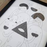 Random People V | Tegninger | My Buemann | Beauton Art Gallery tegninger, børnevenlige, figurative, grafiske, illustrative, pop, tegneserier, humor, stemninger, sorte, hvide, blæk, papir, sjove, københavn, dansk, dekorative, design, interiør, bolig-indretning, nordisk, skandinavisk, street-art, Køb original kunst og kunstplakater. Malerier, tegninger, limited edition kunsttryk & plakater af dygtige kunstnere.