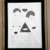 Random People V | Tegninger | My Buemann | Beauton Art Gallery tegninger, børnevenlige, figurative, grafiske, illustrative, pop, tegneserier, humor, stemninger, sorte, hvide, blæk, papir, sjove, københavn, dansk, dekorative, design, interiør, bolig-indretning, nordisk, skandinavisk, street-art, Køb original kunst og kunstplakater. Malerier, tegninger, limited edition kunsttryk & plakater af dygtige kunstnere.