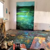 malerier, abstrakte, æstetiske, farverige, landskab, botanik, natur, havet, himmel, grønne,  bomuldslærred, olie, abstrakte-former, atmosfære, både, samtidskunst, dekorative, design, interiør, bolig-indretning, moderne, moderne-kunst, sceneri, Køb original kunst og kunstplakater. Malerier, tegninger, limited edition kunsttryk & plakater af dygtige kunstnere.
