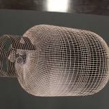 Gauss - 140 x 100 cm. Limited edition linoleumstryk af Marta Banaszak GAS CYLINDER linocut_printing process