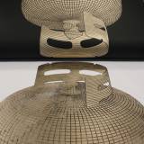 Gauss - 140 x 100 cm. Limited edition linoleumstryk af Marta Banaszak GAS CYLINDER linocut_printing process