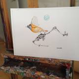 illustrationer perfekt til hjemmet bolig indretning, original kunst, gave ide, gallerier, dygtige kunstnere, tegnere Collage udstillet i ramme