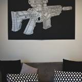 GUN linocut_interior