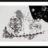 illustrationer. Udtryksfuldt moderne kunst. dyr. talentfulde kunstnere, online kunstgalleri.