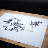 smuk kunst, grafiske tegninger, arkitektur, graffiti, street art, abstrakte illustrationer, abstrakt, dygtige kunstnere, det kongelige kunstakademi