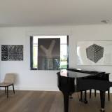 Ferrofluid - 70 x 100 cm. Limited edition linoleumstryk af Marta Banaszak