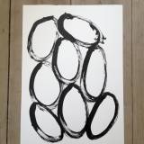 tegninger, abstrakte, grafiske, illustrative, monokrome, mønstre, sorte, hvide, akryl, papir, abstrakte-former, dansk, dekorative, design, interiør, bolig-indretning, nordisk, skandinavisk, former, Køb original kunst og kunstplakater. Malerier, tegninger, limited edition kunsttryk & plakater af dygtige kunstnere.