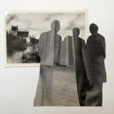 Ingenting #5. En original collage af My Buemann. Collagen er en del af serien "Ingenting".   Collagen er indrammet i en lækker sort ramme med ægte glas. tegninger med blæk, flotte kunst collager, billeder, fotografi, fotografer, malerier, bolig indretning, boligindretning