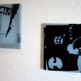 abstrakt maleri med blålige farver, online kunst galleri 