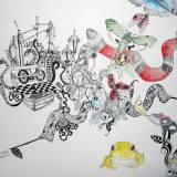 illustrationer. Udtryksfuldt moderne kunst. dyr. talentfulde kunstnere, online kunstgalleri.