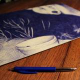 Ræv i den blå nat. En original illustration af Morten Løfberg. saatchi online gallery, artrebels galleri, illustrationer tegninger, talentfulde kunstnere, online gallerier, originaler