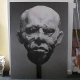 Kunstudstilling, Uden Titel #17 - 120 x 90. Et kunstfotografi af skulptur-portræt i miniature. Fotograf Poul Pedersen og Ola Juliussen. stærkt flot kunstfotografi kunst fotografi, fotografer, skulpturer stort unika fantastisk til det moderne hjem