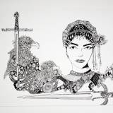 illustrationer. Udtryksfuldt moderne kunst. dyr. talentfulde kunstnere, online kunstgalleri.