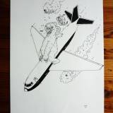 fly, koala bjørn, illustrationer og tegninger, kunst, kunstgalleri, galleri, sjov tegning, street art, pop kultur, inspiration,