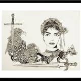illustrationer. Udtryksfuldt moderne kunst. dyr. talentfulde kunstnere, online kunstgallerii.