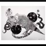 illustrationer. Udtryksfuldt moderne kunst. dyr. talentfulde kunstnere, online kunstgalleri.