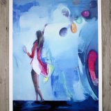 plakater-posters-kunsttryk, giclee-tryk, farverige, børnevenlige, figurative, illustrative, pop, kroppe, bevægelse, mennesker, himmel, blå, røde, papir, samtidskunst, dansk, design, kvindelig, interiør, bolig-indretning, moderne, moderne-kunst, nordisk, fest, plakater, skandinavisk, kvinder, Køb original kunst og kunstplakater. Malerier, tegninger, limited edition kunsttryk & plakater af dygtige kunstnere.