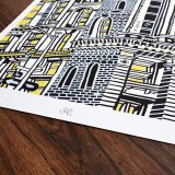 Brooklyn ldt | Plakater-posters-kunsttryk, Giclee-tryk | Mormor | Beauton Art Gallery plakater-posters-kunsttryk, giclee-tryk, børnevenlige, grafiske, illustrative, pop, arkitektur, tegneserier, humor, stemninger, sorte, hvide, blæk, papir, bygninger, byer, samtidskunst, københavn, dansk, dekorative, design, interiør, bolig-indretning, moderne, moderne-kunst, nordisk, skandinavisk, Køb original kunst og kunstplakater. Malerier, tegninger, limited edition kunsttryk & plakater af dygtige kunstnere.