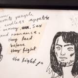 Faces & Quotes Lou Barlow – 21 x 29,7 cm. - Louise Bech Pedersen stærke og udtryksfulde kunst illustrationer, dygtig dansk illustrator