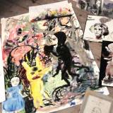 Madly in Love - 70 x 100. Et originalt maleri af kunstner Louise Bech Pedersen. Kunst online gallerier, Store flotte abstrakte malerier med dyr, gaveide, gave, boligindretning, dygtige kunstnere