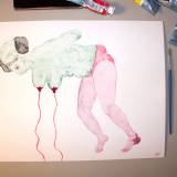 tegninger, gouache, akvareller, figurative, portræt, surrealistiske, kroppe, stemninger, seksualitet, grønne, pink, gouache, papir, samtidskunst, dekorative, erotiske, ekspressionisme, interiør, bolig-indretning, moderne, moderne-kunst, nøgen, seksuel, Køb original kunst og kunstplakater. Malerier, tegninger, limited edition kunsttryk & plakater af dygtige kunstnere.