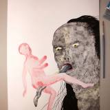tegninger, gouache, akvareller, figurative, portræt, surrealistiske, kroppe, stemninger, seksualitet, sorte, grå, pink, gouache, papir, samtidskunst, dekorative, erotiske, ekspressionisme, kvindelig, interiør, bolig-indretning, mænd, moderne, moderne-kunst, nøgen, seksuel, kvinder, Køb original kunst og kunstplakater. Malerier, tegninger, limited edition kunsttryk & plakater af dygtige kunstnere.