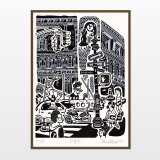 plakater-posters-kunsttryk, giclee-tryk, børnevenlige, grafiske, illustrative, monokrome, pop, arkitektur, tegneserier, humor, mennesker, sorte, grå, blæk, papir, arkitektoniske, byer, samtidskunst, dansk, dekorative, design, interiør, bolig-indretning, moderne, moderne-kunst, nordisk, skandinavisk, Buy original high quality art. Paintings, drawings, limited edition prints & posters by talented artists.