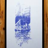 Arkitektoniske Tegninger VI | Kunsttryk, Gliceé | Ola Juliussen | Beauton Art Gallery kunsttryk, gliceé, ekspressionistiske, geometriske, arkitektur, blå, hvide, blæk, papir, abstrakte-former, arkitektoniske, bygninger, ekspressionisme, Køb original kunst af den højeste kvalitet. Malerier, tegninger, limited edition kunsttryk & plakater af dygtige kunstnere.