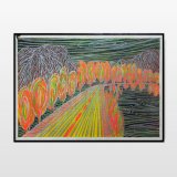 tegninger, malerier, farverige, landskab, minimalistiske, natur, mønstre, sorte, orange, gule, papir, andre-medier, samtidskunst, naturlig, rolige, Køb original kunst og kunstplakater. Malerier, tegninger, limited edition kunsttryk & plakater af dygtige kunstnere.