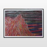 tegninger, farverige, landskab, minimalistiske, natur, himmel, sorte, pastel, røde, violette, kridt, papir, samtidskunst, bjerge, naturlig, rolige, Køb original kunst og kunstplakater. Malerier, tegninger, limited edition kunsttryk & plakater af dygtige kunstnere.