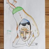 tegninger, figurative, illustrative, kroppe, hverdagsliv, havet, mennesker, beige, brune, grønne, papir, tusch, moderne, Køb original kunst og kunstplakater. Malerier, tegninger, limited edition kunsttryk & plakater af dygtige kunstnere.