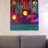 Lost & Found | Malerier | Anja Hemmingsen | Beauton Art Gallery malerier, farverige, figurative, landskab, surrealistiske, botanik, natur, mønstre, grønne, lillae, røde, akryl,  bomuldslærred, abstrakte-former, sceneri, hav, træer, levende, Køb original kunst og kunstplakater. Malerier, tegninger, limited edition kunsttryk & plakater af dygtige kunstnere.