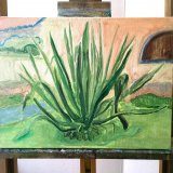 Miraflores | Malerier | Rafael Guerrero Céspedes | Beauton Art Gallery malerier, æstetiske, figurative, illustrative, still-life, botanik, stemninger, natur, årstider, blå, brune, grønne, pastel,  bomuldslærred, olie, smukke, samtidskunst, sød, dag, dekorative, detaljerigt, blomster, have, huse, interiør, bolig-indretning, naturlig, naturealistiske, nordisk, udendørs, planter, skandinavisk, forår, rolige, træer, Køb original kunst og kunstplakater. Malerier, tegninger, limited edition kunsttryk & plakater af dygtige kunstnere.