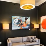malerier, abstrakte, landskab, surrealistiske, bevægelse, natur, himmel, blå, grå, orange, pink, hørlærred, olie, abstrakte-former, atmosfære, samtidskunst, dekorative, design, interiør, bolig-indretning, moderne, moderne-kunst, nordisk, skandinavisk, sceneri, former, Køb original kunst og kunstplakater. Malerier, tegninger, limited edition kunsttryk & plakater af dygtige kunstnere.