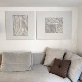 malerier, abstrakte, æstetiske, grafiske, minimalistiske, hverdagsliv, mønstre, beige, grå, hvide, akryl,  bomuldslærred, abstrakte-former, efterår, smukke, samtidskunst, københavn, dansk, dekorative, design, interiør, bolig-indretning, moderne, moderne-kunst, Køb original kunst og kunstplakater. Malerier, tegninger, limited edition kunsttryk & plakater af dygtige kunstnere.