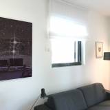 Twin Stars - 70 x 100 cm. Limited edition linoleumstryk af Marta Banaszak TWIN STARS linocut_private collection