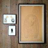 gallerier original tegninger, abstrakt illustration kunst i alle former, gaveide, boligindretning