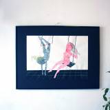 tegninger, gouache, akvareller, figurative, illustrative, portræt, surrealistiske, kroppe, stemninger, bevægelse, seksualitet, sorte, grå, pink, gouache, papir, samtidskunst, københavn, dekorative, design, kvindelig, feminist, interiør, bolig-indretning, moderne, moderne-kunst, nordisk, nøgen, fest, levende, kvinder, Køb original kunst og kunstplakater. Malerier, tegninger, limited edition kunsttryk & plakater af dygtige kunstnere.