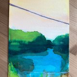gouache-malerier, akvarel-malerier, æstetiske, illustrative, landskab, botanik, natur, havet, blå, grønne, gule, gouache, papir, akvarel, atmosfære, smukke, samtidskunst, dekorative, design, skov, interiør, bolig-indretning, moderne, moderne-kunst, udendørs, vand, Buy original high quality art. Paintings, drawings, limited edition prints & posters by talented artists.
